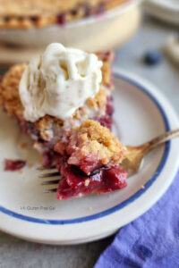 Gluten Free Fruits of the Forest Pie closeup
